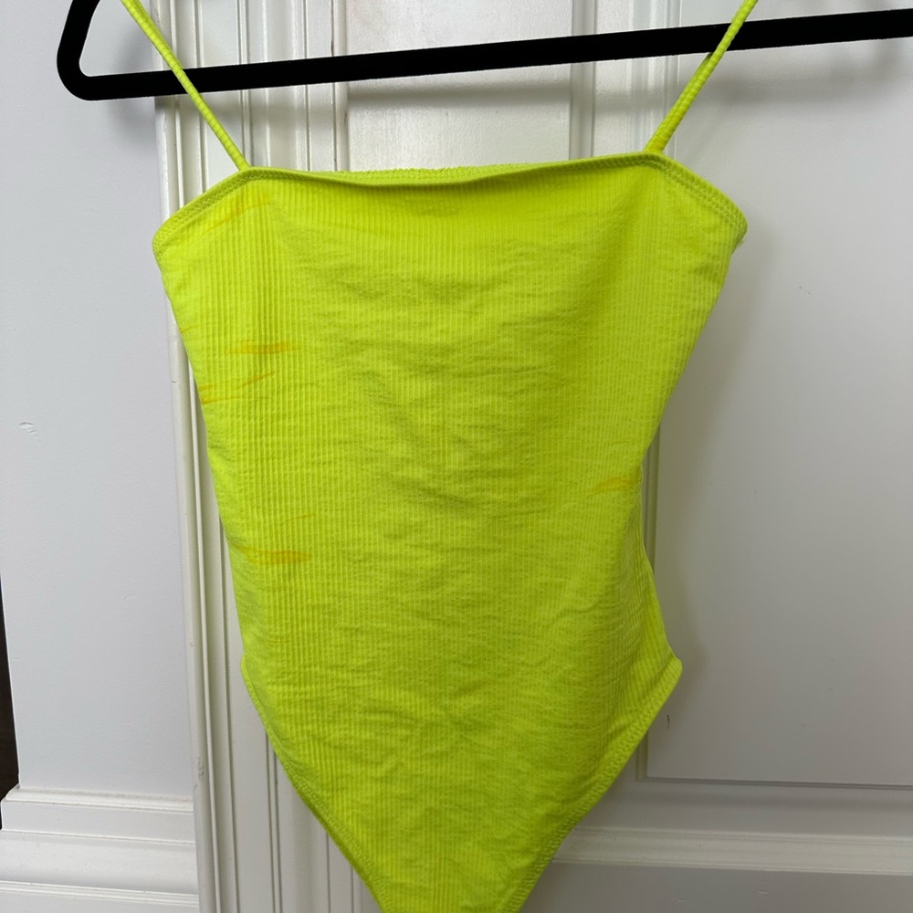 Neon Yellow Women's Bodysuit - Picture 5 of 8